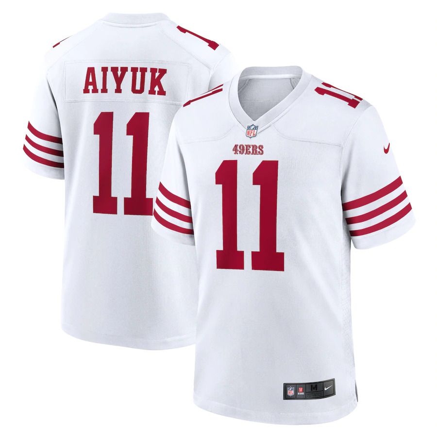 Men San Francisco 49ers #11 Brandon Aiyuk Nike White Player Game NFL Jersey